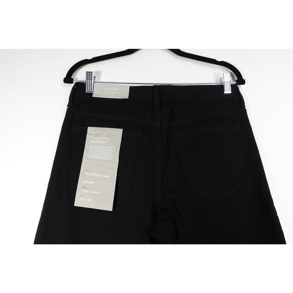 New Everlane Uniform Men’s 30x30 Athletic Stretch Organic Jeans Black 2072-O - Picture 5 of 9